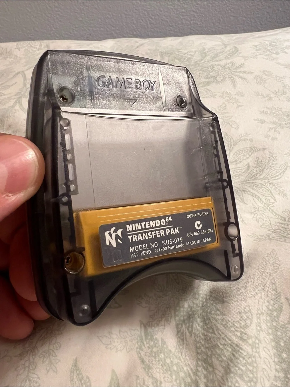 Nintendo Game Boy Transfer Pak in Smoke Gray with Gold Label